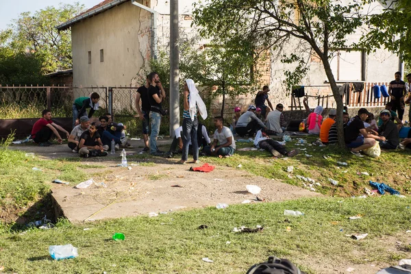 Stranded Refugees in Tovarnik — Stock Photo, Image